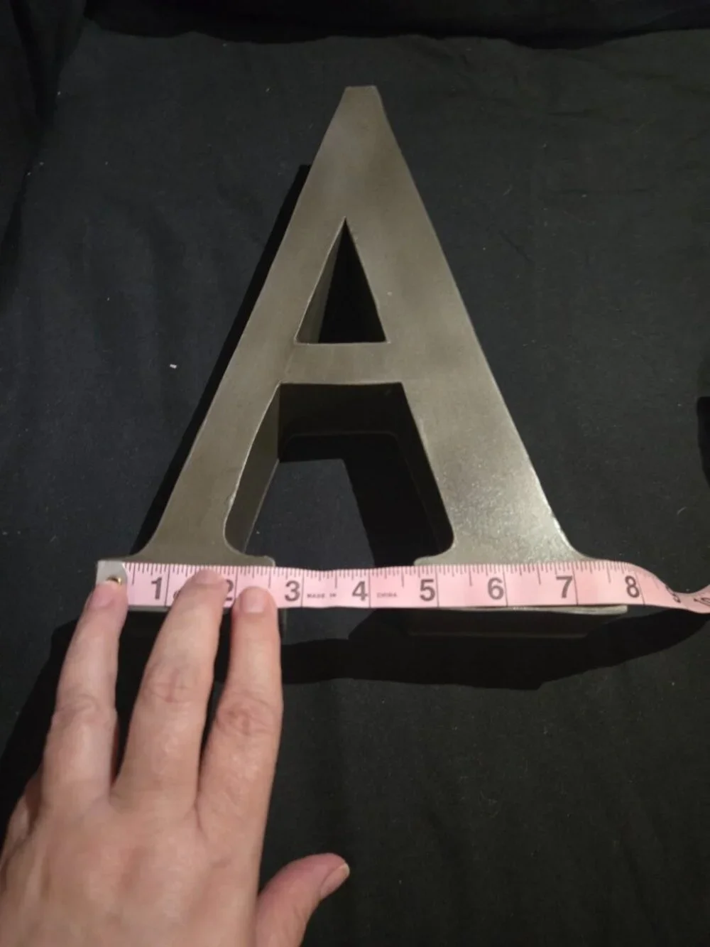 Pottery Barn WASH Metal Wall Letters Bathroom Decor Retired Set of 4